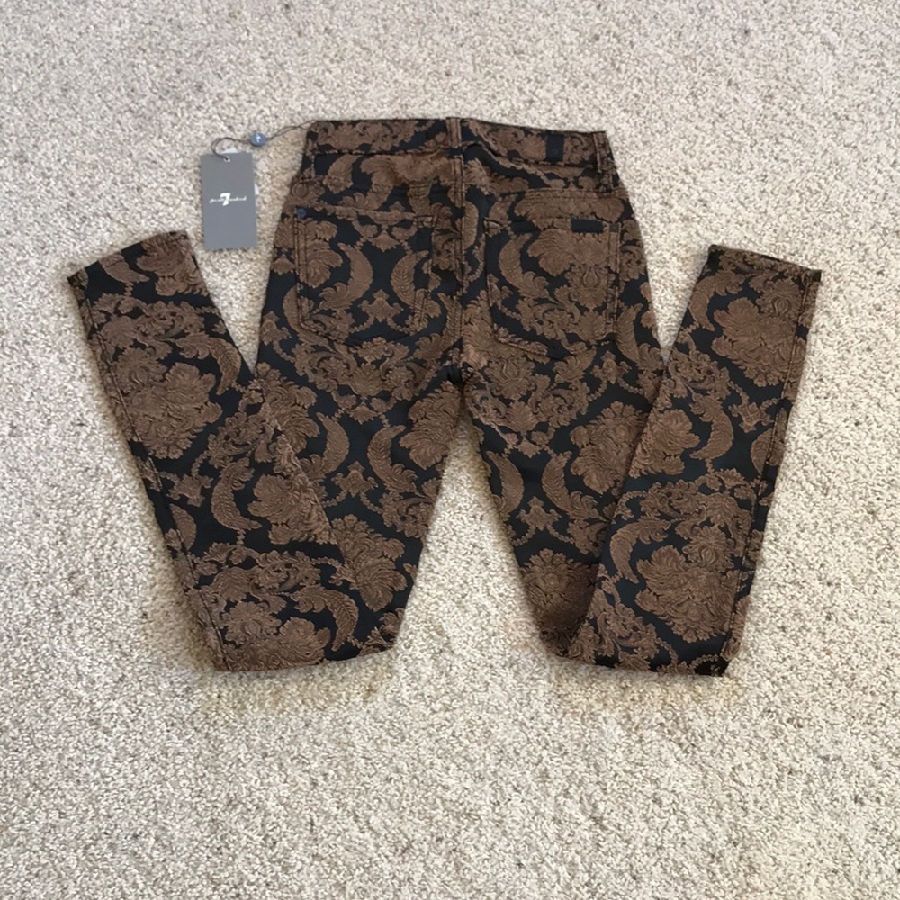NWT7 for all mankind,THE SKINNY FEATHERED JACQUARD - Picture 8 of 8